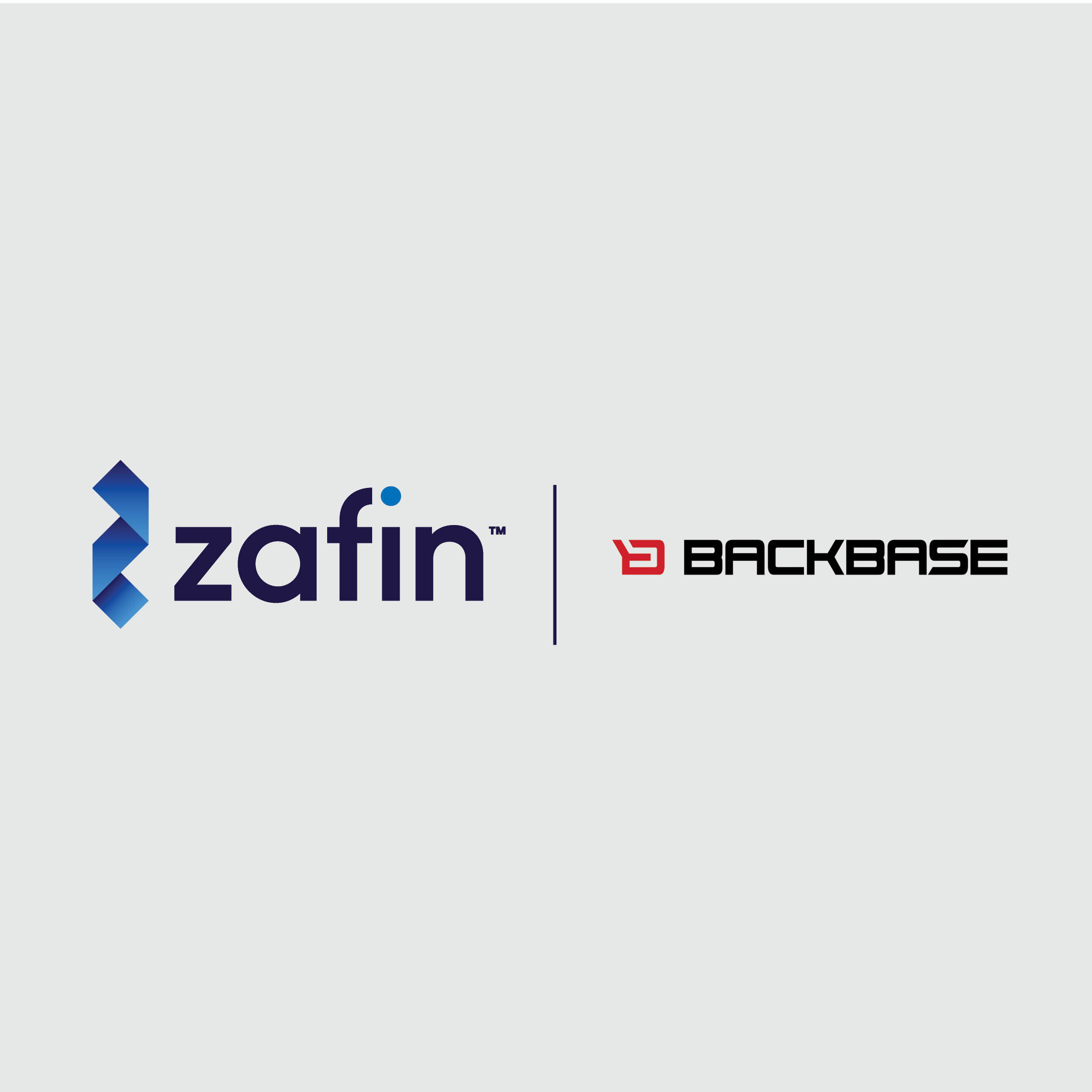 A decorative image with Zafin and Backbase´s logotypes represent how the integration of Zafin and Backbase leverages the creation of personalized customer journeys.